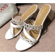 Hermes Heel 5cm Ajaccio Sandals White 2020