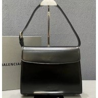 Balenciaga Ghost Medium Shoulder Bag Smooth Calfskin Black 2020