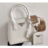 Prada Saffiano Leather Mini Bag 1BA296 White 2020