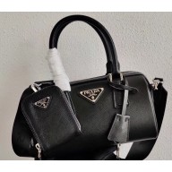Prada Leather Mini Boston Bag 1BB846 Black 2020