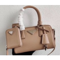 Prada Leather Mini Boston Bag 1BB846 Nude 2020