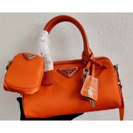 Prada Re-Edition 2005 Nylon Mini Boston Bag 1BB846 Orange 2020