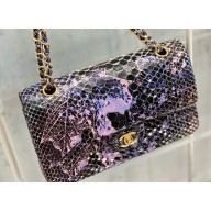 Chanel Python Classic Flap Medium Bag A1112 26