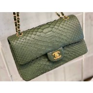 Chanel Python Classic Flap Medium Bag A1112 22