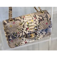 Chanel Python Classic Flap Medium Bag A1112 15