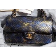 Chanel Python Classic Flap Medium Bag A1112 12