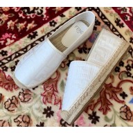 Fendi FF Motif Espadrilles White 2020