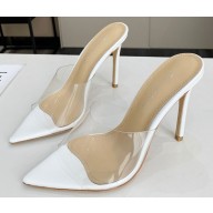 Gianvito Rossi Heel 10.5cm PVC Elle Mules Transparent/White 2020