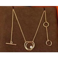 Hermes Vertige Coeur Necklace Gold