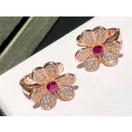 Van Cleef & Arpels Frivole Earrings Pink Gold