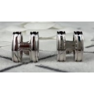 Hermes Pop H Earrings Silver