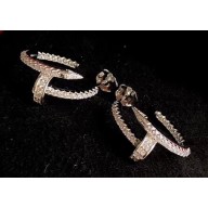 Cartier juste un clou Earrings Small diamond-paved White Gold