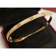 Cartier Love Bracelet Narrow diamond-paved Yellow Gold(cubic zirconium)