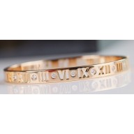 Cartier Love Roman Numerals Bracelet Pink Gold