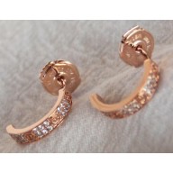 Cartier Love Earrings diamond-paved Narrow Pink Gold