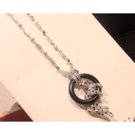 Cartier Panthère de necklace with Black Ring White Gold