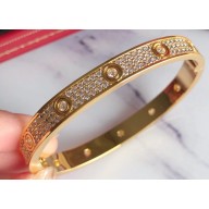 Cartier Love Bracelet with All Diamonds Yellow Gold
