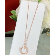 Cartier juste un clou necklace diamond-paved Pink Gold