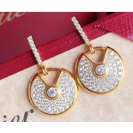 Cartier amulette de Earrings diamond-paved Yellow Gold