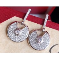 Cartier amulette de Earrings diamond-paved White Gold
