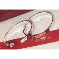 Cartier Love Earrings Large White Gold