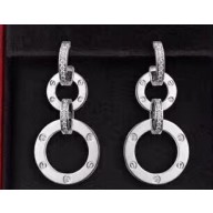 Cartier Dicyclic Love Earrings White Gold