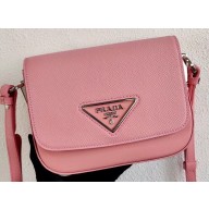 Prada Saffiano Leather Shoulder Bag 1BD249 Pink 2020
