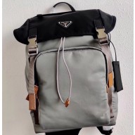 Prada Nylon Backpack Bag 2VZ135 Black/Gray 2020