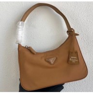 Prada Re-Edition 2000 Nylon Mini Hobo Bag 1NE515 Brown 2020