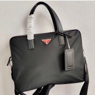 Prada Nylon Briefcase 2VE368 Black/Red Logo 2020