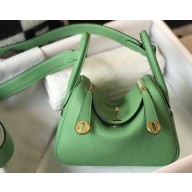Hermes Mini Lindy 19cm Bag Light Green