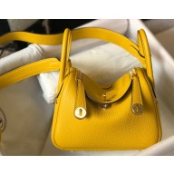 Hermes Mini Lindy 19cm Bag Yellow