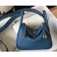 Hermes Mini Lindy 19cm Bag Blue