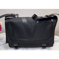 Valentino Men's VLOGO Nylon Messenger Bag 2020