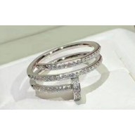 Cartier juste un clou Double Ring diamond-paved White Gold