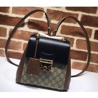 Gucci Padlock GG Supreme Backpack Bag 498194 Black/Brown