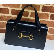 Gucci Horsebit 1955 Small Top Handle Bag 627323 Leather Black 2020