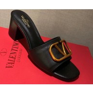Valentino Heel 5.5cm VLOGO Mules Black 2020