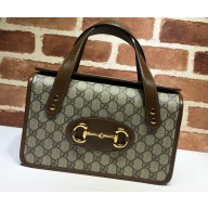 Gucci Horsebit 1955 Small Top Handle Bag 627323 GG Canvas Coffee 2020