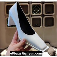 Balenciaga Heel 8cm Square Toe Pumps White Fall Winter 2020