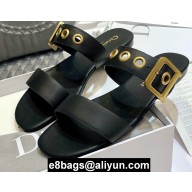 Dior D-Dior Flats Mules Sandals Black 2020