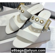 Dior D-Dior Flats Mules Sandals White 2020