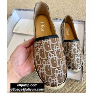Dior CD Logo Oblique Canvas Espadrilles White/Brown 2020