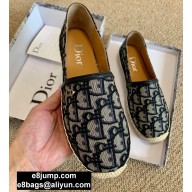 Dior CD Logo Oblique Canvas Espadrilles Dark Blue 2020