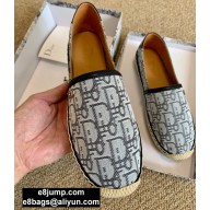 Dior CD Logo Oblique Canvas Espadrilles Gray 2020