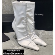 Alexander Wang Heel 10.5cm Satin Vanna Stretch Pointed Boots White 2020