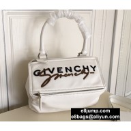 Givenchy Embroidered Logo Pandora Bag White