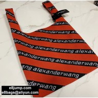 Alexander Wang Large Logo Knit Jacquard Shopper Tote Bag Red