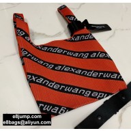 Alexander Wang Small Logo Knit Jacquard Shopper Tote Bag Red