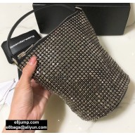 Alexander Wang Wangloc Bucket Bag With Crystal Rhinestone Chain Mesh Gray